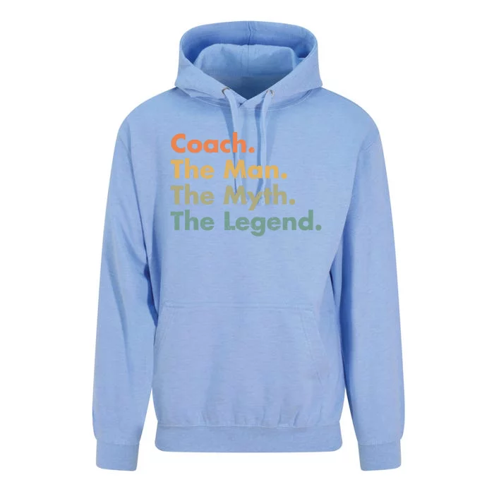 Coach The The Myth The Legend Father Dad Uncle Great Gift Unisex Surf Hoodie