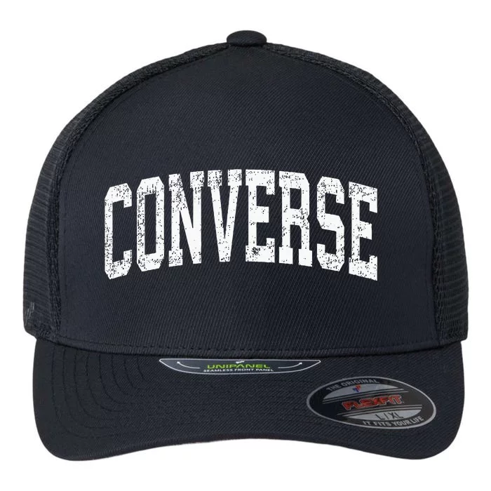 Converse Texas TX Vintage Athletic Sports Flexfit Unipanel Trucker Cap