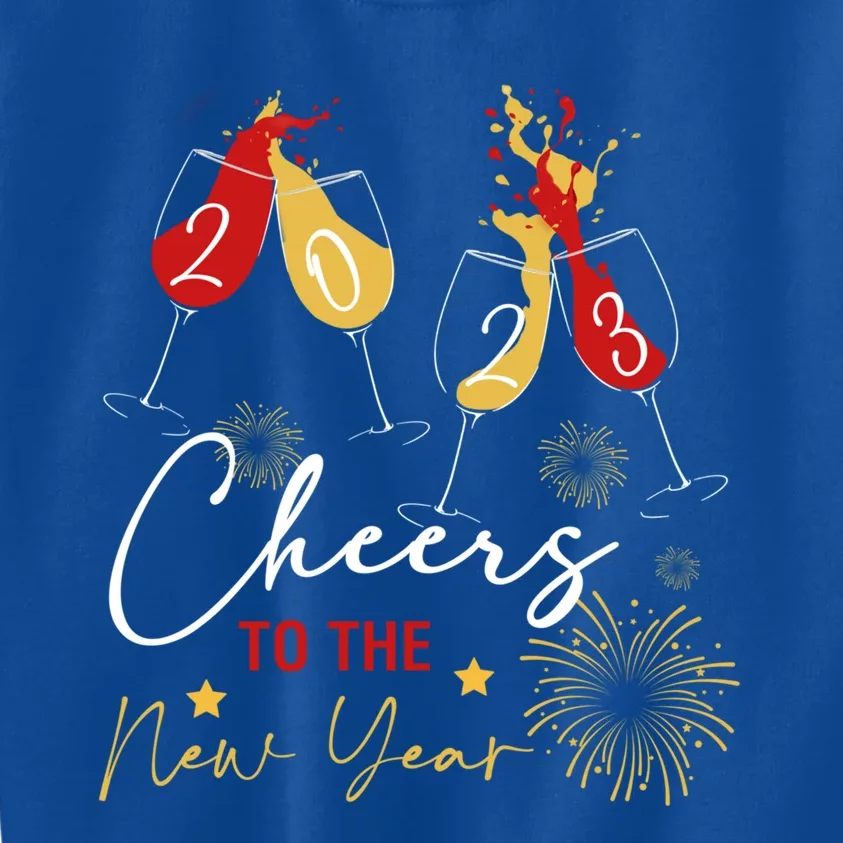 Cheers To The New Year Champagne New Years Eve Nye Party Cool Gift Kids Sweatshirt