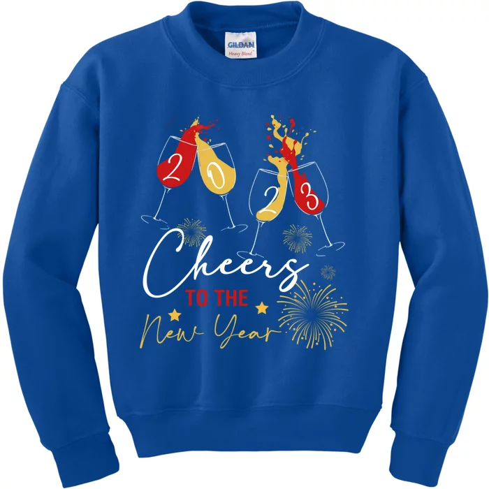 Cheers To The New Year Champagne New Years Eve Nye Party Cool Gift Kids Sweatshirt