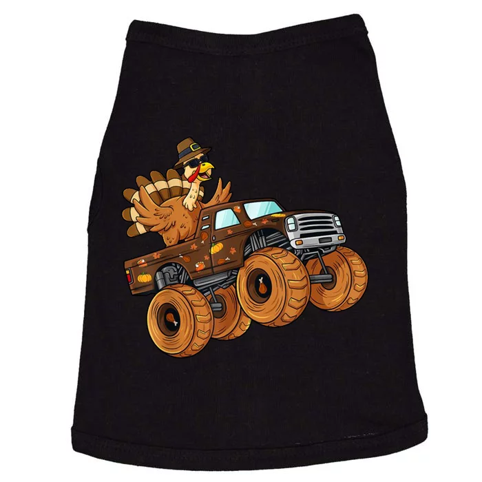 Cute Turkey Thanksgiving Monster Truck Doggie Tank