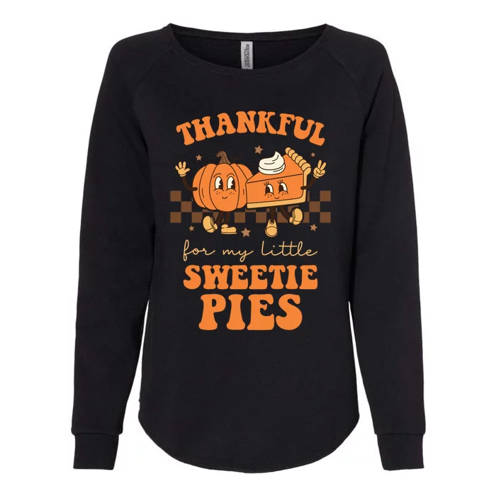 Cute Thanksgiving Teacher Thankful For My Sweetie Pies Mom Gift Womens California Wash Sweatshirt