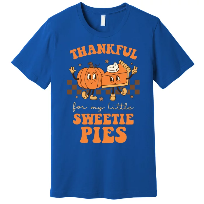 Cute Thanksgiving Teacher Thankful For My Sweetie Pies Mom Gift Premium T-Shirt