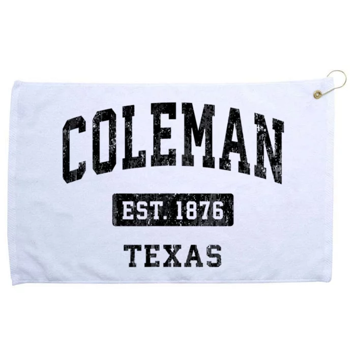 Coleman Texas Tx Vintage Sports Established Design Grommeted Golf Towel