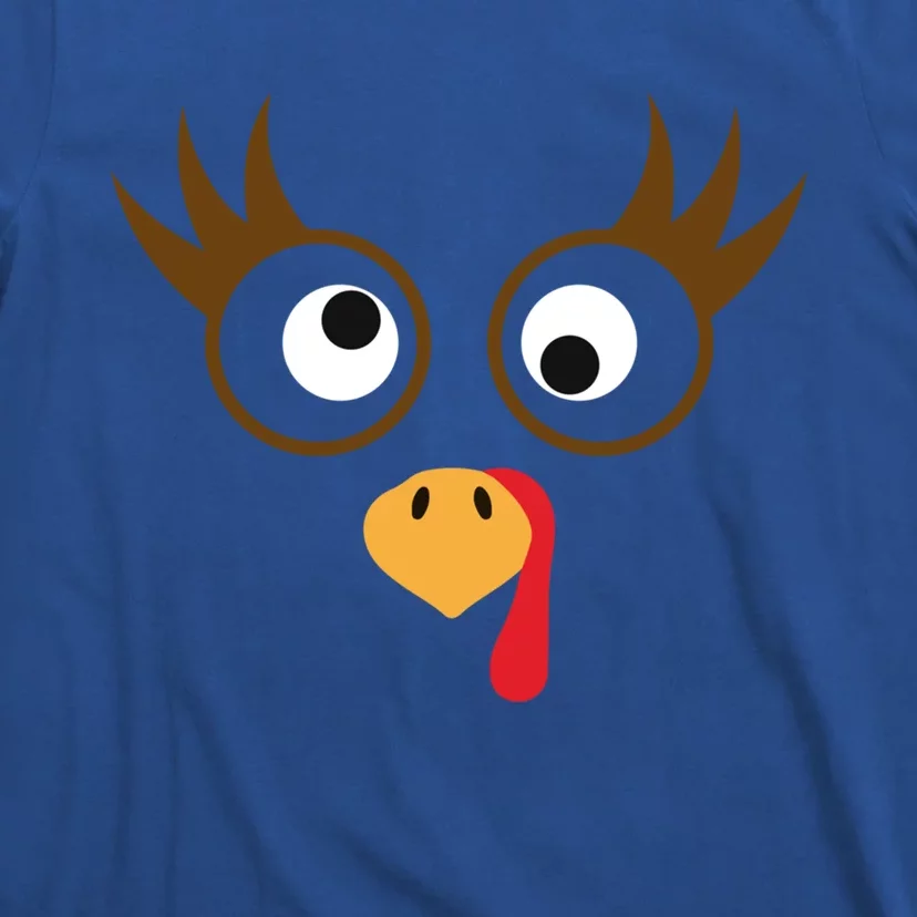 Cute Thanksgiving Turkey Face Turkey Day Great Gift T-Shirt