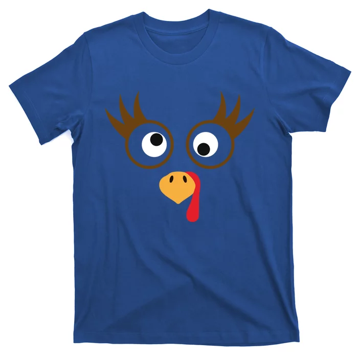 Cute Thanksgiving Turkey Face Turkey Day Great Gift T-Shirt