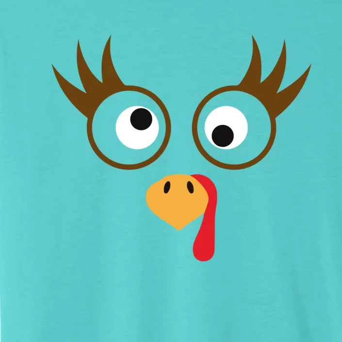 Cute Thanksgiving Turkey Face Turkey Day Great Gift ChromaSoft Performance T-Shirt