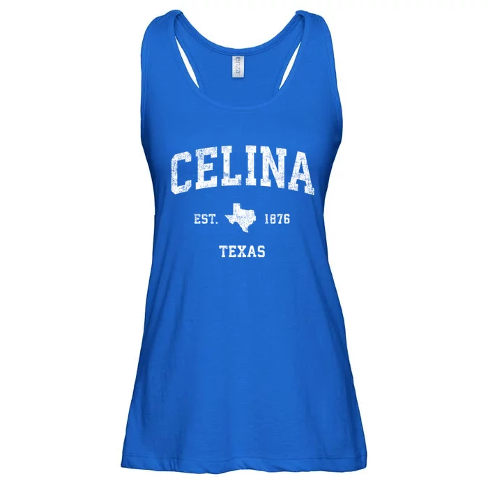 Celina Texas Tx Vintage Athletic Sports Ladies Essential Flowy Tank