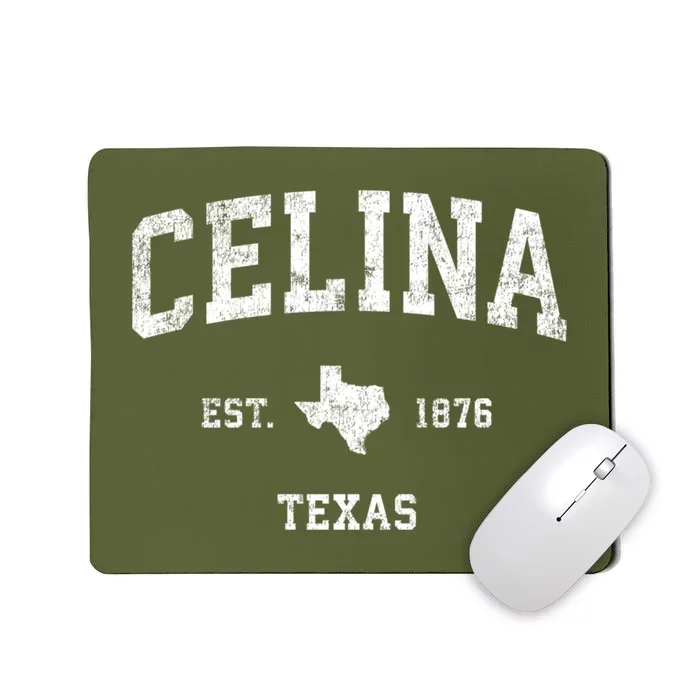 Celina Texas Tx Vintage Athletic Sports Mousepad