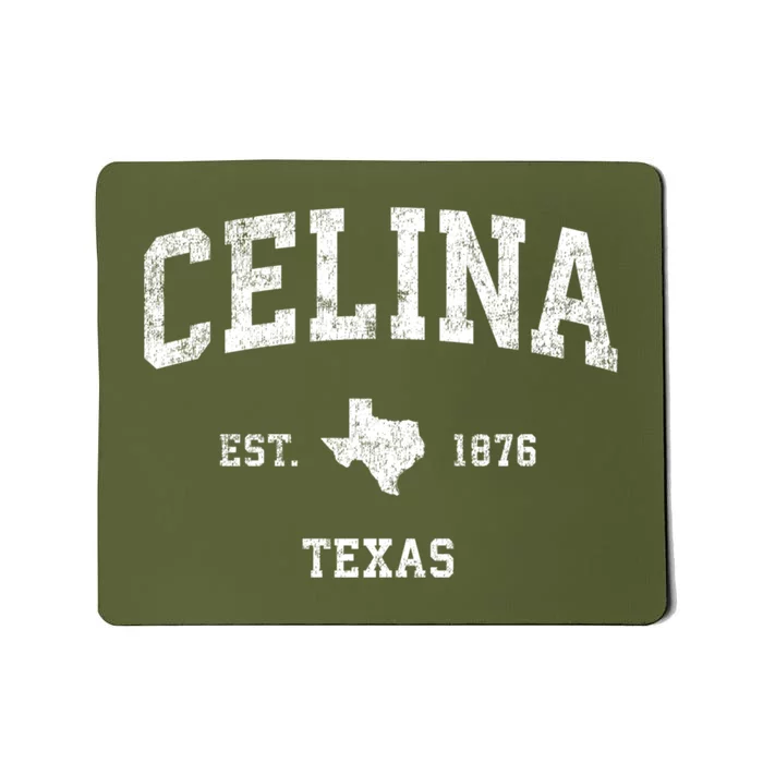 Celina Texas Tx Vintage Athletic Sports Mousepad