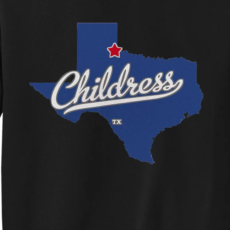 Childress Texas TX Map Sweatshirt