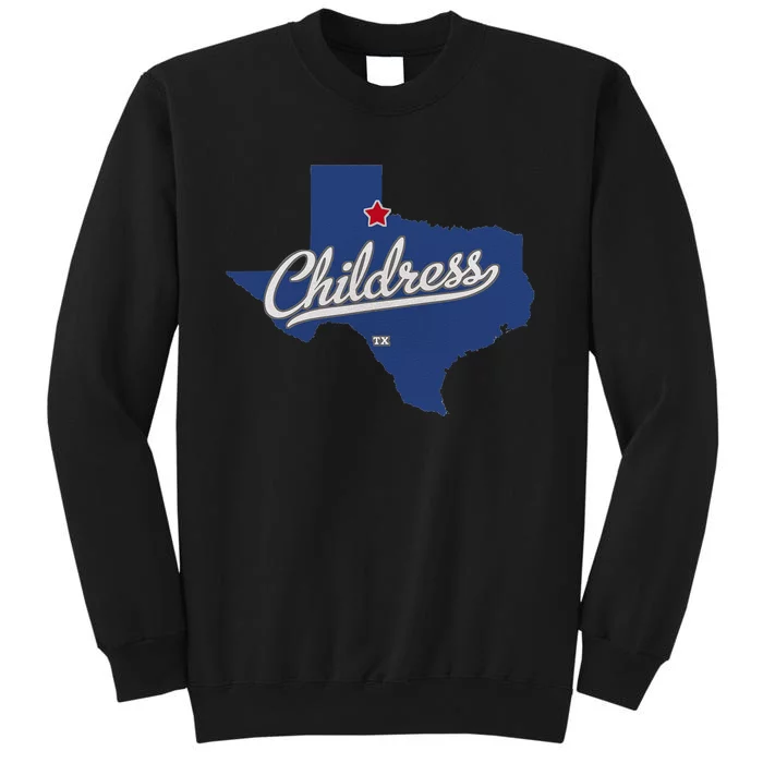 Childress Texas TX Map Sweatshirt