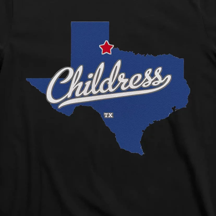 Childress Texas TX Map T-Shirt