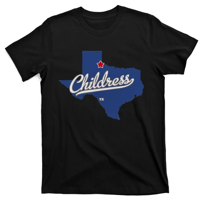 Childress Texas TX Map T-Shirt