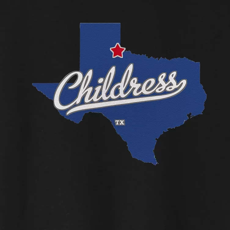 Childress Texas TX Map Women's Crop Top Tee