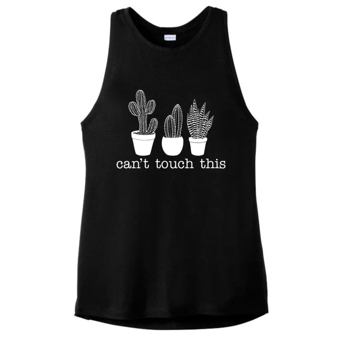 Can't Touch This Funny Cactus Ladies Tri-Blend Wicking Tank