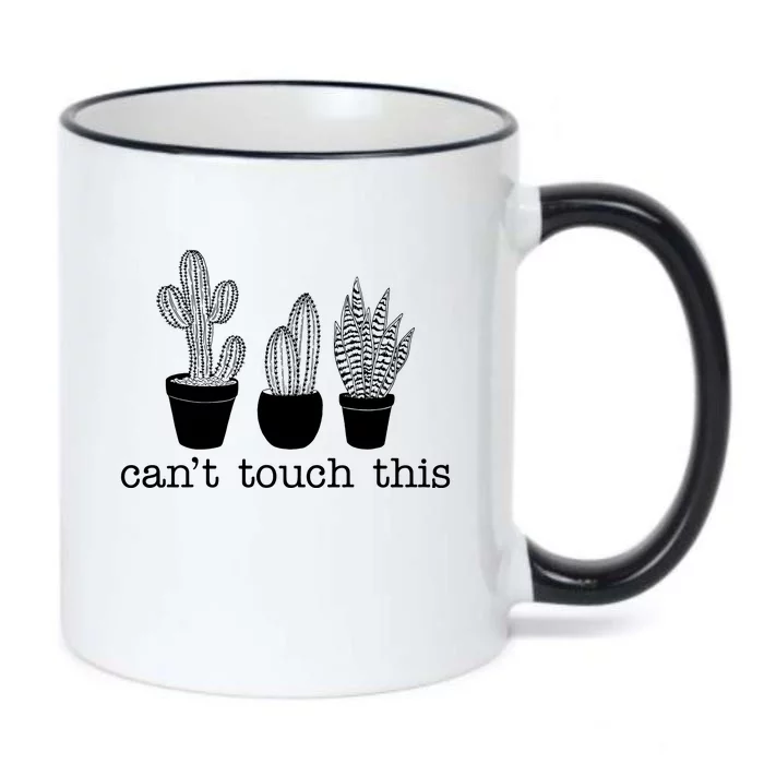 Can't Touch This Funny Cactus Black Color Changing Mug