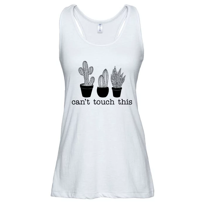 Can't Touch This Funny Cactus Ladies Essential Flowy Tank