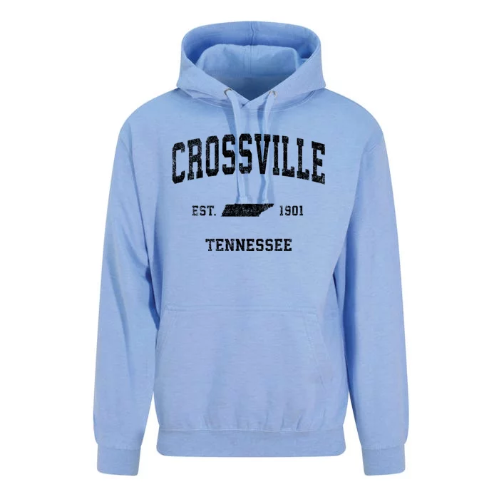 Crossville Tennessee Tn Vintage Athletic Sports Unisex Surf Hoodie