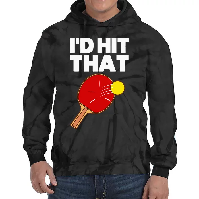 Cool Table Tennis Design Game Ping Pong Lovers Tie Dye Hoodie