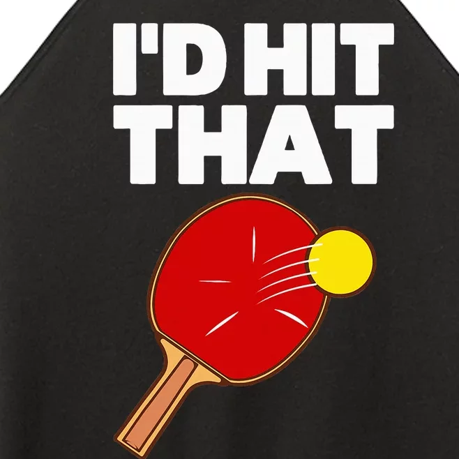 Cool Table Tennis Design Game Ping Pong Lovers Women’s Perfect Tri Rocker Tank