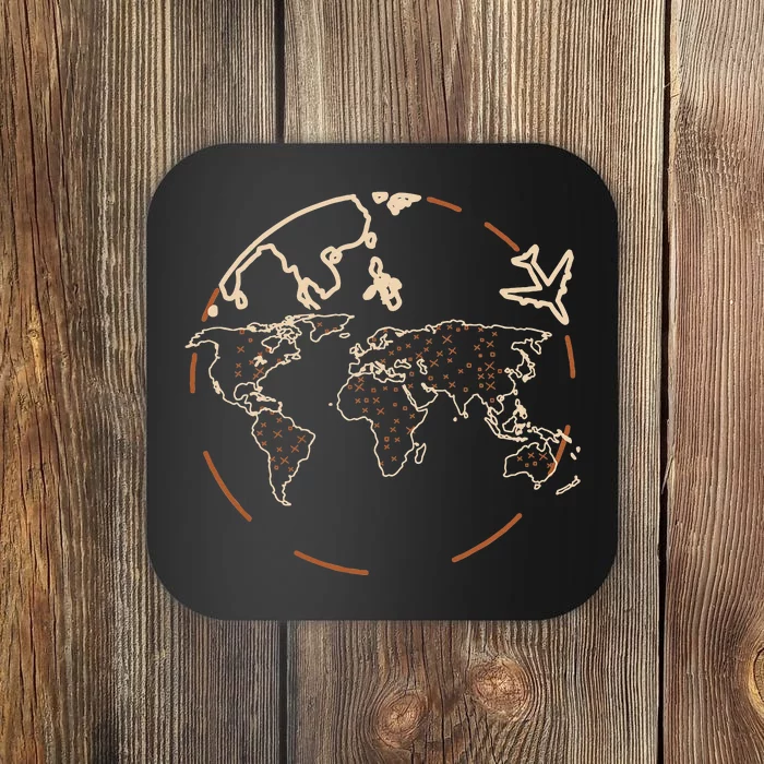 Countries Traveler Traveling World Map Coaster