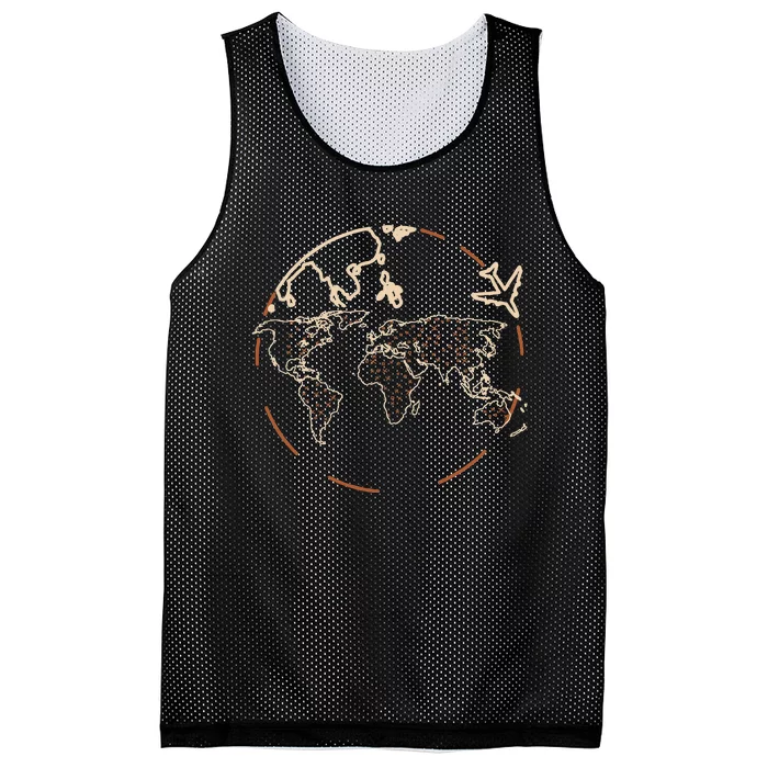 Countries Traveler Traveling World Map Mesh Reversible Basketball Jersey Tank