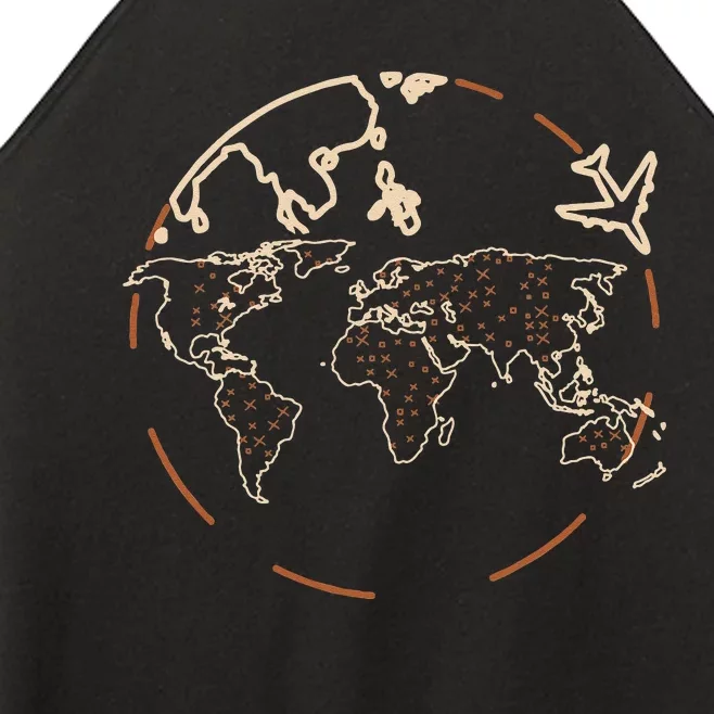 Countries Traveler Traveling World Map Women’s Perfect Tri Rocker Tank