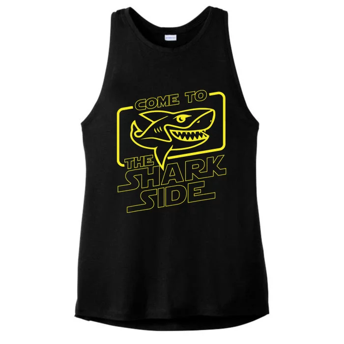 Come To The Shark Side Funny Shark Lover Ocean Wildlife Ladies Tri-Blend Wicking Tank