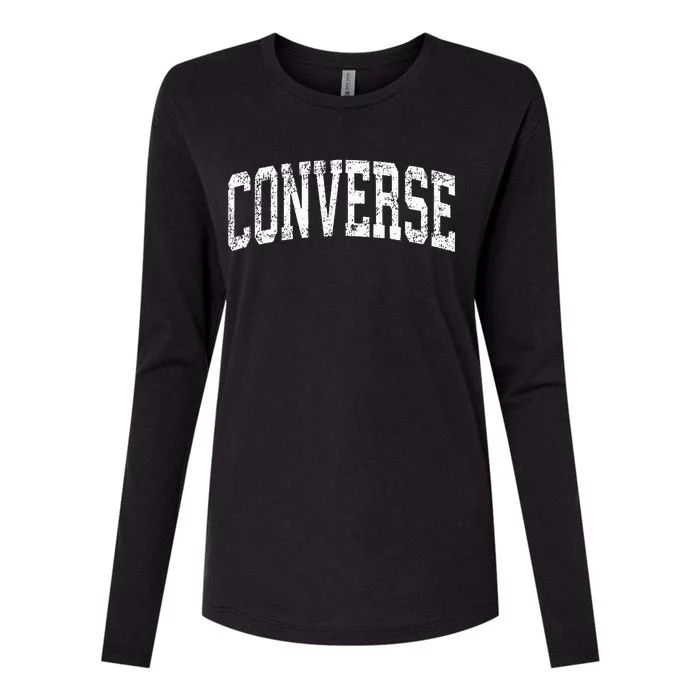 C.O.N.V.E.R.S.E Texas Tx Vintage Athletic Sports Womens Cotton Relaxed Long Sleeve T-Shirt