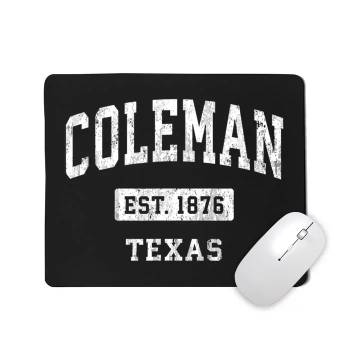 Coleman Texas Tx Vintage Sports Mousepad