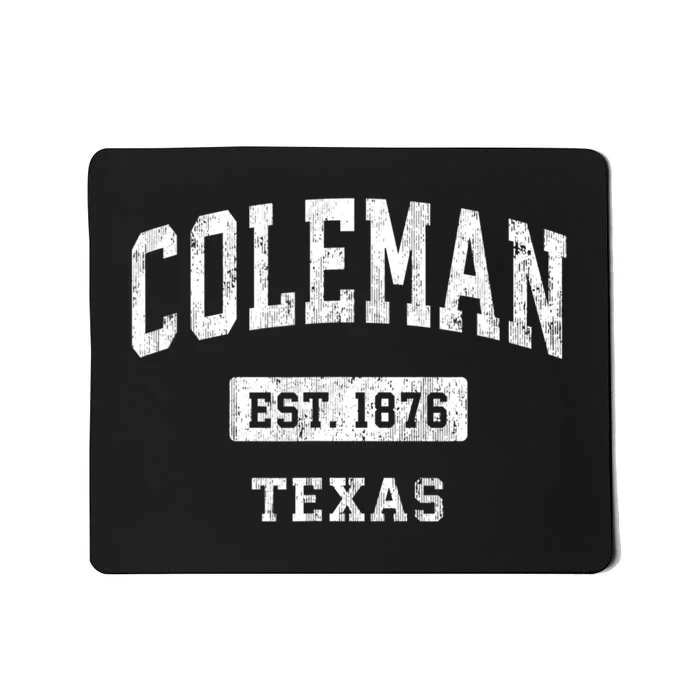 Coleman Texas Tx Vintage Sports Mousepad