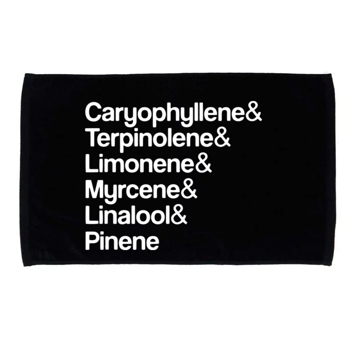 Cannabis Terpenes Terps List Marijuana Smoker Toker 420 Weed Microfiber Hand Towel