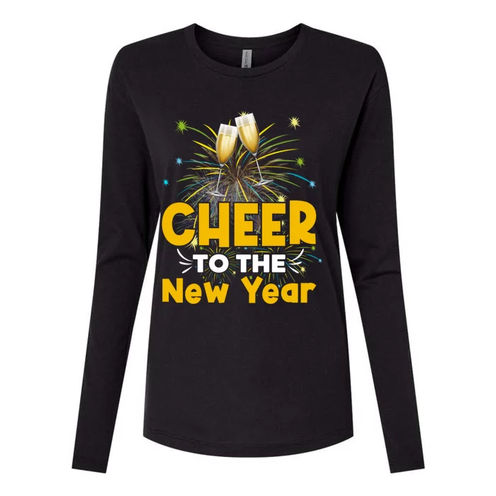 Cheer To The New Year Happy New Year Family Great Gift Womens Cotton Relaxed Long Sleeve T-Shirt