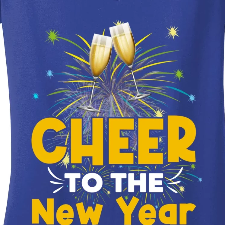 Cheer To The New Year Happy New Year Family Great Gift Women's V-Neck T-Shirt