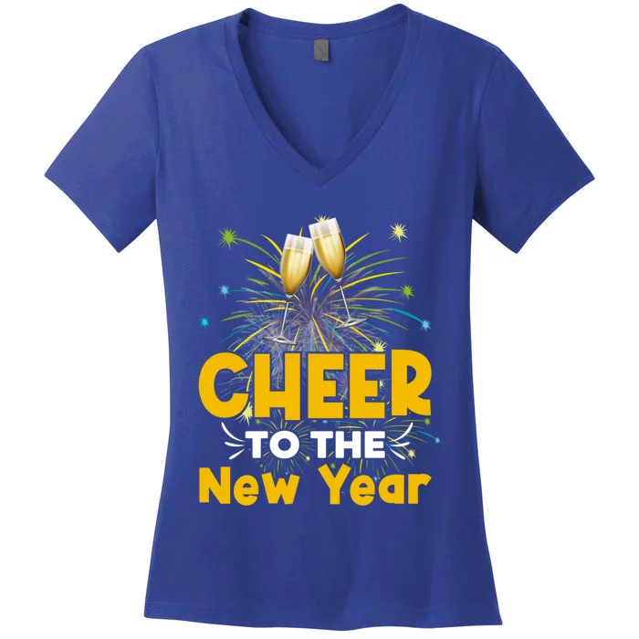 Cheer To The New Year Happy New Year Family Great Gift Women's V-Neck T-Shirt