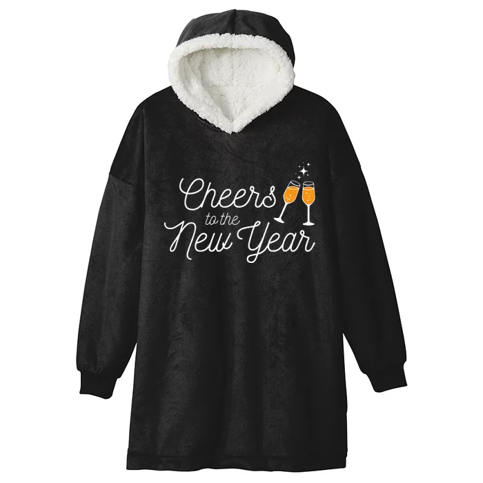 Cheers to the New Year New Years Hooded Wearable Blanket