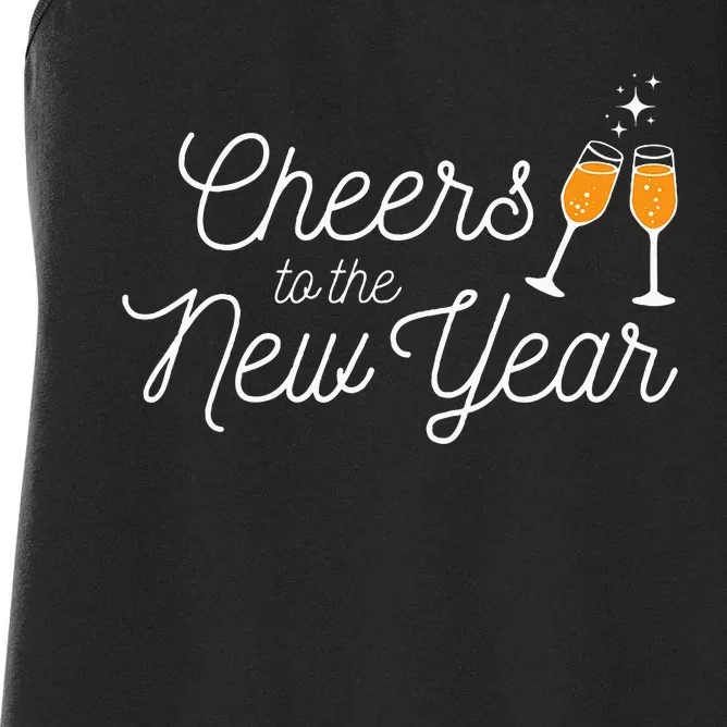 Cheers to the New Year New Years Women's Racerback Tank