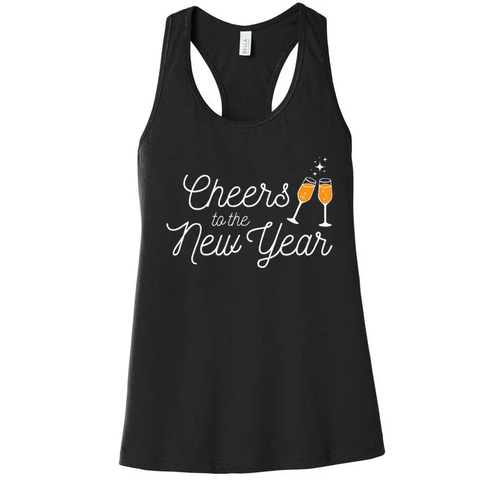 Cheers to the New Year New Years Women's Racerback Tank