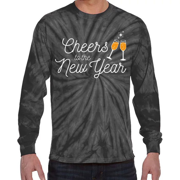 Cheers to the New Year New Years Tie-Dye Long Sleeve Shirt