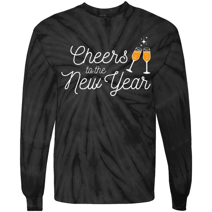 Cheers to the New Year New Years Tie-Dye Long Sleeve Shirt