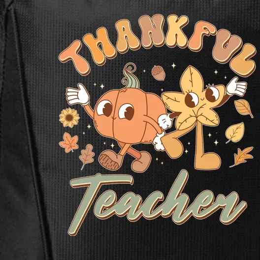 Cute Thanksgiving Thankful Teacher City Backpack