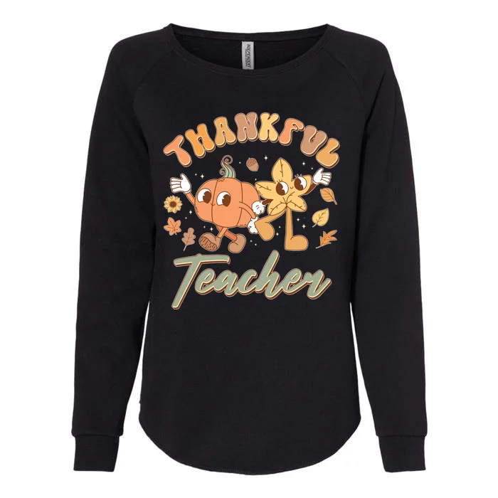 Cute Thanksgiving Thankful Teacher Womens California Wash Sweatshirt