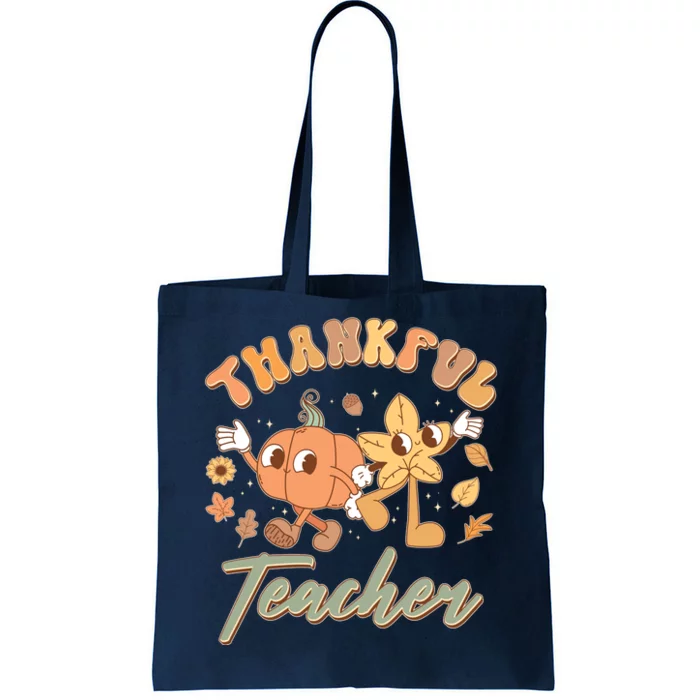 Cute Thanksgiving Thankful Teacher Tote Bag