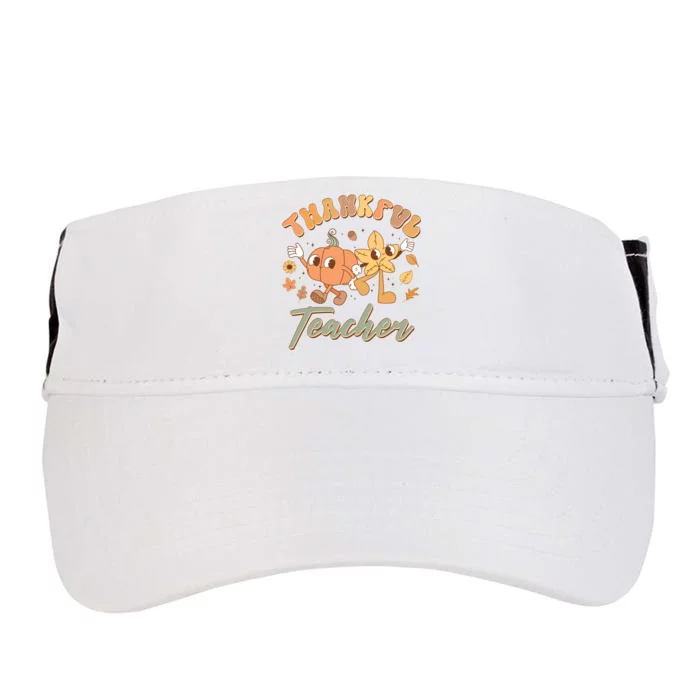 Cute Thanksgiving Thankful Teacher Adult Drive Performance Visor