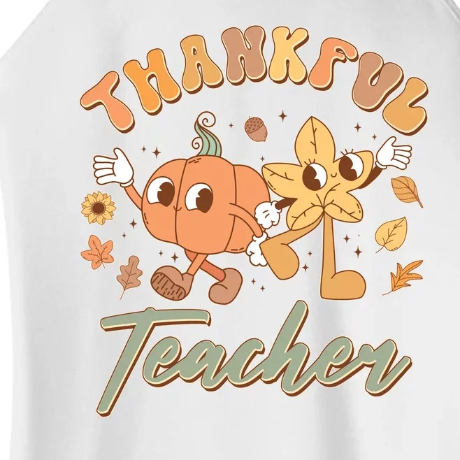 Cute Thanksgiving Thankful Teacher Women’s Perfect Tri Rocker Tank