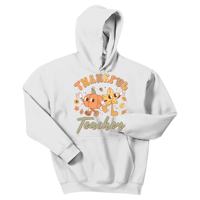 Cute Thanksgiving Thankful Teacher Kids Hoodie