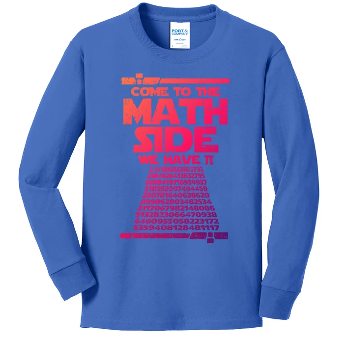 Come To The Math Side We Have Pi Gift 3 14 Day Math Geek Gift Kids Long Sleeve Shirt