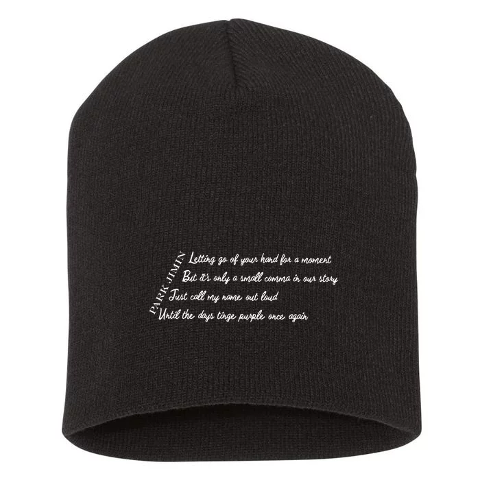 Closer Than This Lyrics Printed Park Jimin Short Acrylic Beanie