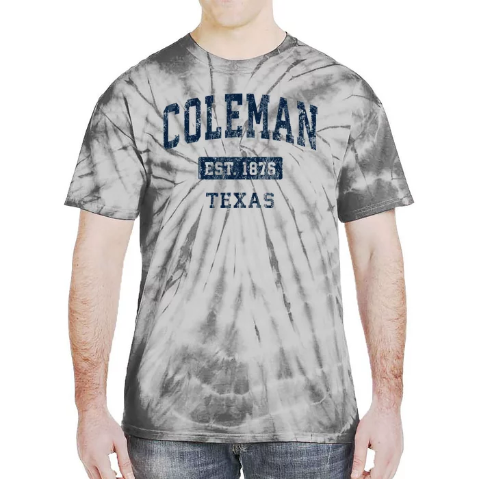 Coleman Texas Tx Vintage Sports Established Tie-Dye T-Shirt